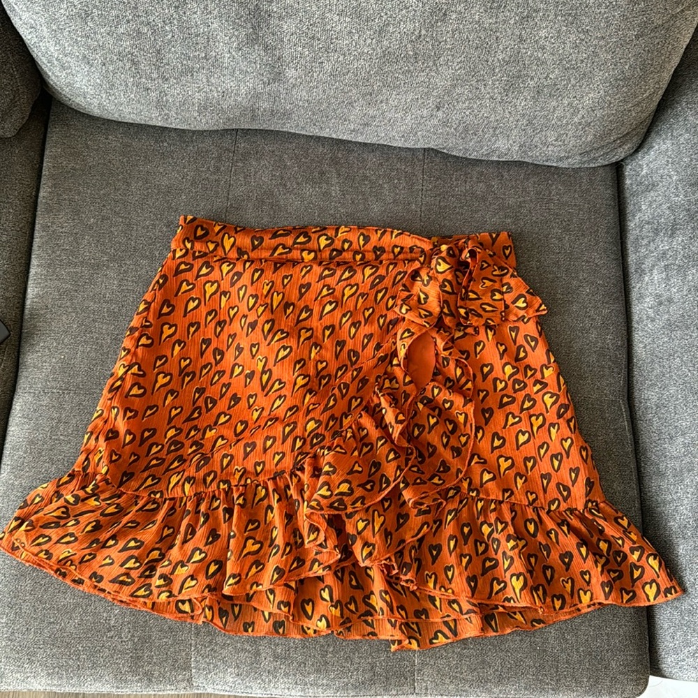 Heart cheetah print skirt